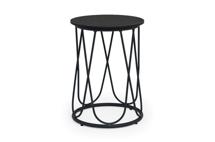 Стол журнальный 4SIS "Перу" журнальный стол из HPL круглый Ø40 H55, каркас из алюминия темно-серый (RAL 7024) муар, цвет столешницы "серый гранит" арт. GRAY-D40-Al-PER(Ral7024Mua)-4sis