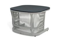 Стол журнальный 4SIS "Лугано" журнальный стол 76х76 H55 см из HPL, цвет "серый гранит", роуп серый меланж арт. GRAY-76-76-Al-LUG(RAL7035)-mel-grey-4sis