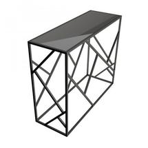 Стол журнальный AksHome Стол-консоль Грация, черный, стекло триплекс, цвет каркаса черный арт. ZN-126258