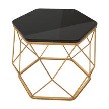 Стол журнальный AksHome Стол журнальный Арена, черный, цвет опоры золотой арт. ZN-126430