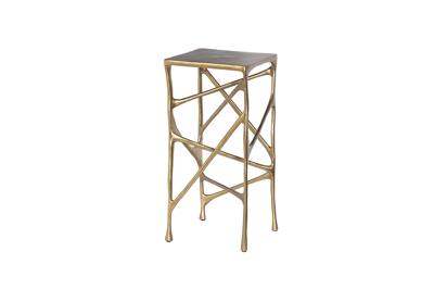 Стол журнальный Garda Decor 69-519015 Стол журнальный/подставка под цветы 33*33*70см, цвет золото арт. 69-519015