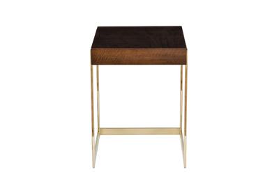 Стол журнальный Garda Decor 84HB-13STOL/ZH Стол журнальный тиковый шпон/лак, золото 45*45*60см арт. 84HB-13STOL/ZH
