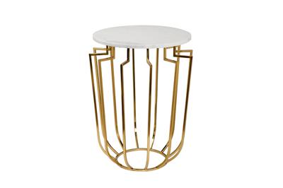 Стол журнальный Garda Decor 79MAL-7072 Стол журнальный с мраморной столешницей d47*60см арт. 79MAL-7072