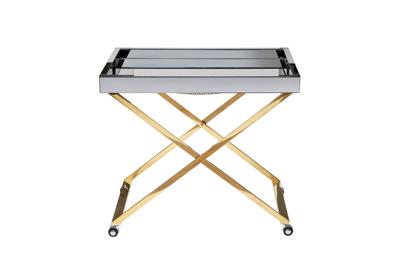 Стол журнальный Garda Decor KFG134 Стол сервировочный матовый, н/ж сталь золото 80*55*67см арт. KFG134
