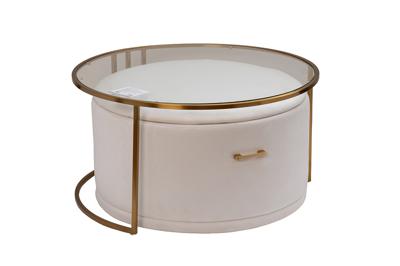 Стол журнальный Garda Decor GY-08549 Стол журнальный с пуфом 84.5*84.5*47см арт. GY-08549