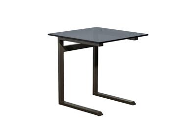 Стол журнальный Garda Decor 57EL-11011 Стол журнальный приставной серый, стекло тонированное 50*50*50см арт. 57EL-11011