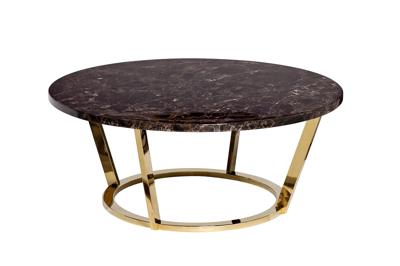 Стол журнальный Garda Decor 33FS-CT20C05-PG Стол журнальный Дарк Эмперадор (Dark Emperador) d100*40,6см арт. 33FS-CT20C05-PG