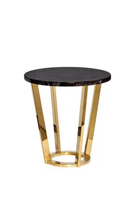 Стол журнальный Garda Decor 33FS-ET20C05-PG Стол журнальный Темный Император (Dark Emperador)  d55х57,2 см арт. 33FS-ET20C05-PG