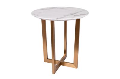 Стол журнальный Garda Decor 33FS-ET2029-BBS Стол журнальный Жемчужно-Белый (Pearl White) d55*57,2см арт. 33FS-ET2029-BBS