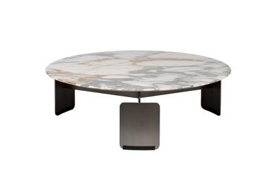 Стол журнальный Garda Decor 160KD-26500 Стол журнальный, мрамор Арабескато Корчия (Arabescato Corchia) d90*28см арт. 160KD-26500