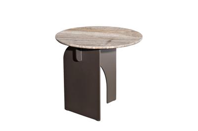 Стол журнальный Garda Decor 57EL-10983 Стол журнальный Арка (Arco) травертин d55*50см круглый арт. 57EL-10983