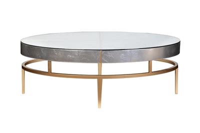 Стол журнальный Garda Decor ART-2705-CF Стол журнальный "Футуро (Futuro)" серебристый 132*76*46см арт. ART-2705-CF