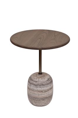 Стол журнальный Garda Decor 58DB-26021 Стол журнальный шпон+мрамор d40*48см арт. 58DB-26021