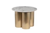 Стол журнальный Garda Decor 76AR-63043 Стол журнальный керамогранит белый d60*45см арт. 76AR-63043