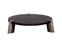 Стол журнальный Garda Decor 58DB-CT17191 Стол журнальн.Kong темный орех d138*33см,столешница d120 арт. 58DB-CT17191