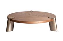 Стол журнальный Garda Decor 58DB-CT17191LT Стол журнальный св.орех Kong d138*33см,столешница d120 арт. 58DB-CT17191LT