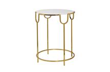 Стол журнальный Garda Decor 79MAL-7067 Стол журнальный с мраморной столешницей d45*60см арт. 79MAL-7067