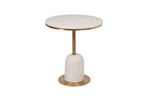Стол журнальный Garda Decor 76AR-07000 Стол журнальный мрамор белый d50*58см арт. 76AR-07000