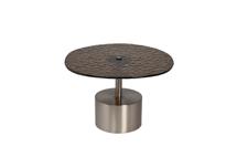 Стол журнальный Garda Decor 57EL-10852 Стол журнальный, стекло рельефное тонированное d 60*63*41см арт. 57EL-10852