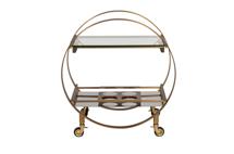 Стол журнальный Garda Decor 58DB-23085 Стол-тележка сервировочн ст.прозр/латунь 70*48*76 арт. 58DB-23085