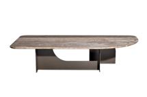 Стол журнальный Garda Decor 57EL-10981 Стол журнальный Арка (Arco) травертин 135*70*30см арт. 57EL-10981