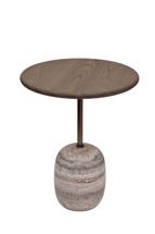 Стол журнальный Garda Decor 58DB-26021 Стол журнальный шпон+мрамор d40*48см арт. 58DB-26021