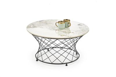 Стол журнальный Halmar Стол журнальный Halmar ALESSIA (бежевый мрамор/черный) арт. V-CH-ALESSIA-LAW