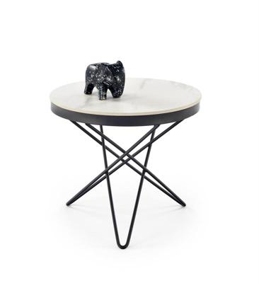 Стол журнальный Halmar Стол журнальный Halmar LEILA 2 (белый мрамор/черный) арт. V-CH-LEILA_2-LAW