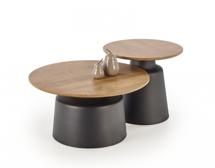 Стол журнальный Halmar Комплект Halmar MALOMI (2 стола журнальных) (натуральный/черный) арт. V-CH-MALOMI-LAW