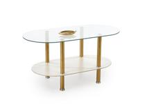 Стол журнальный Halmar Стол журнальный Halmar DUCAT (белый мрамор/прозрачный/золотой) арт. V-CH-DUCAT-LAW