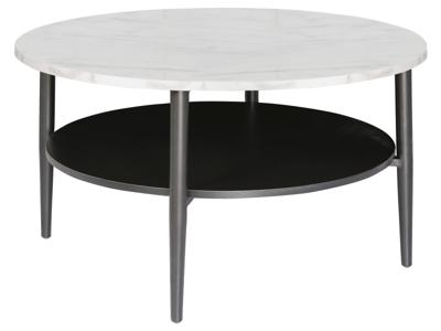 Стол журнальный Signal Стол журнальный Signal ELLA A (эффект белого мрамора/черный) 80/45 арт. ELLAABMAC