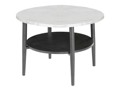 Стол журнальный Signal Стол журнальный Signal ELLA B (эффект белого мрамора/черный) 60/45 арт. ELLABBMAC