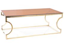 Стол журнальный Signal Стол журнальный Signal KENZO A (дымчатый янтарь/золотой) арт. KENZOACTZL