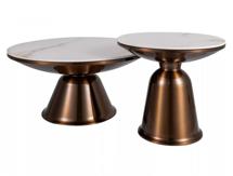 Стол журнальный Signal Комплект Signal VERA, 2 стола журнальных (белый/медный) арт. VERABMI