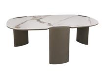 Стол журнальный Signal Стол журнальный SIGNAL ADORO B Ceramic белый Amber Bianco/медный 105/65 арт. ADOROBBIMI105