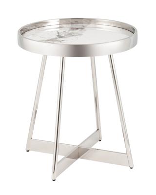 Стол журнальный Stool Group Журнальный столик Гера 50*50 см сталь серебро арт. УТ000039404
