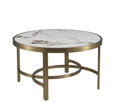 Стол журнальный Stool Group Журнальный столик Адриана 80*80 см светлая керамика арт. УТ000041494