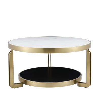 Стол журнальный Stool Group Журнальный столик Калисто 90*90 см светлая и темная керамика арт. УТ000041502