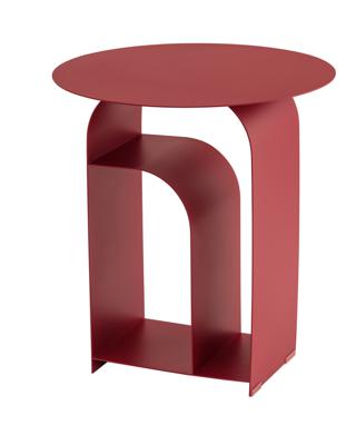 Стол журнальный Stool Group Журнальный столик Arwel металл бордовый арт. УТ000040312