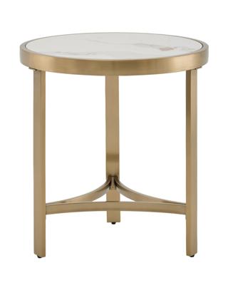 Стол журнальный Stool Group Журнальный столик Адриана 50*50 см светлая керамика арт. УТ000041495