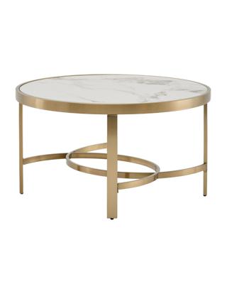 Стол журнальный Stool Group Журнальный столик Адриана 80*80 см светлая керамика арт. УТ000041494