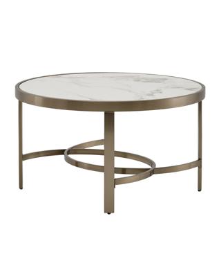 Стол журнальный Stool Group Журнальный столик Адриана 80*80 см светлая керамика арт. УТ000041494