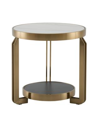 Стол журнальный Stool Group Журнальный столик Калисто 55*55 см светлая и темная керамика арт. УТ000041503