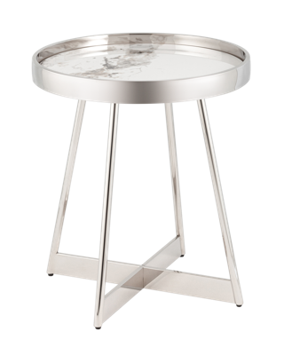 Стол журнальный Stool Group Журнальный столик Гера 50*50 см сталь серебро арт. УТ000039404