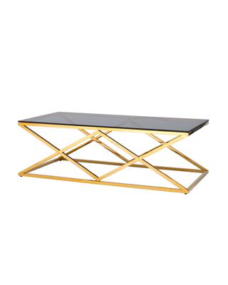 Стол журнальный Stool Group Журнальный стол 120*60 ИНСИГНИЯ золото стекло smoke арт. УТ000001503