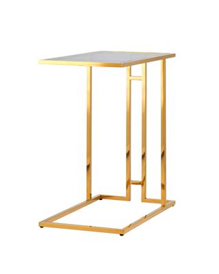 Стол журнальный Stool Group Журнальный столик 50*32 БОСТОН стекло smoke сталь золото арт. УТ000001973