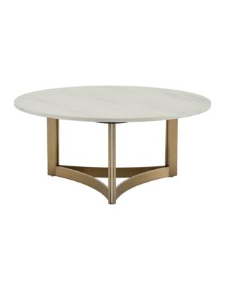 Стол журнальный Stool Group Журнальный столик Кассия 90*90 см светлая керамика арт. УТ000041498