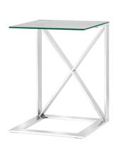 Стол журнальный Stool Group Журнальный стол 40*40 КРОСС серебро арт. УТ000004647