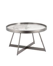 Стол журнальный Stool Group Журнальный столик Гера 80*80 см сталь тёмный хром арт. УТ000039405