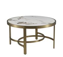 Стол журнальный Stool Group Журнальный столик Адриана 80*80 см светлая керамика арт. УТ000041494